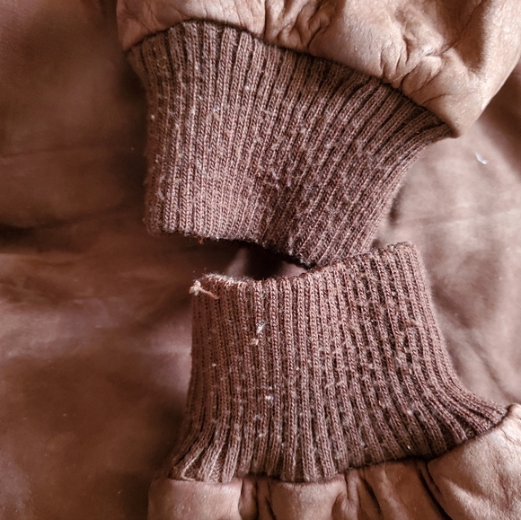 Men's Brown SUEDE lined jacket- Bomer style - Picture 9 of 9